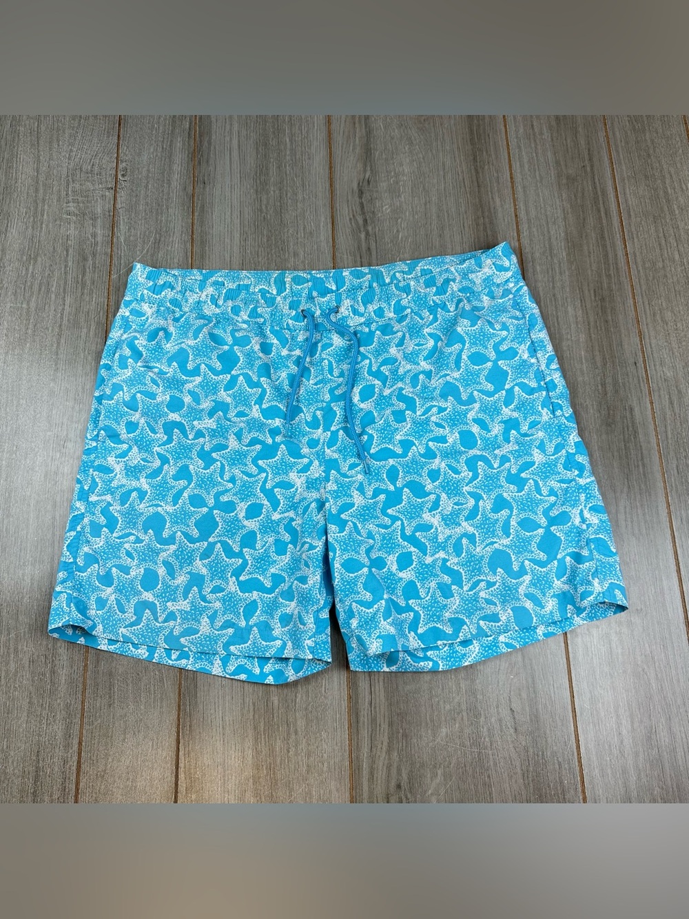 Brooks Brothers Swim Trunks Mens M 34-36 Star Fish Blue
